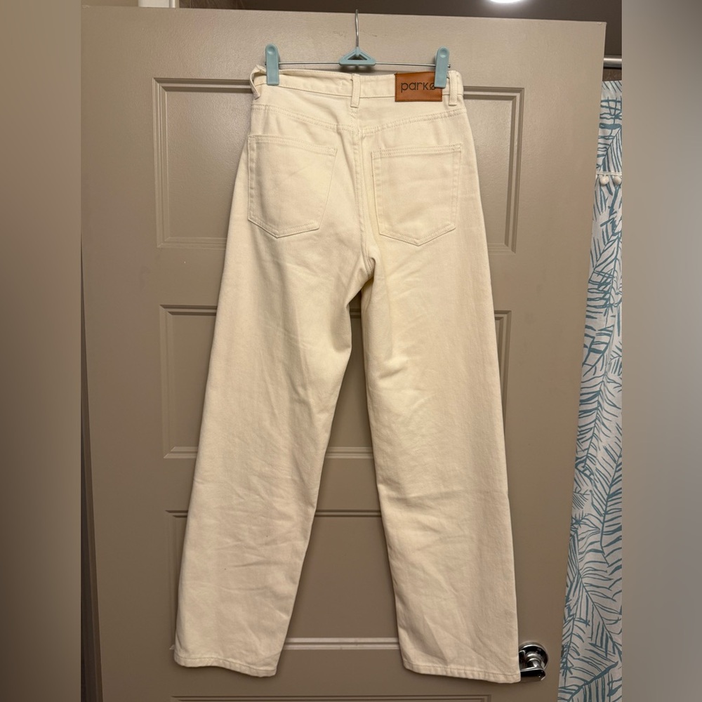Parke Cream 90s Straight Legged Jeans - Picture 3 of 4